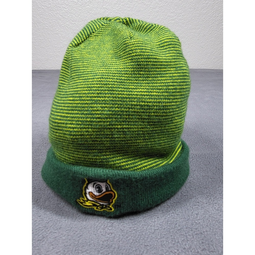 Columbia Oregon Ducks Football Beanie Hat Men One Size‎ Green Knit NCAA